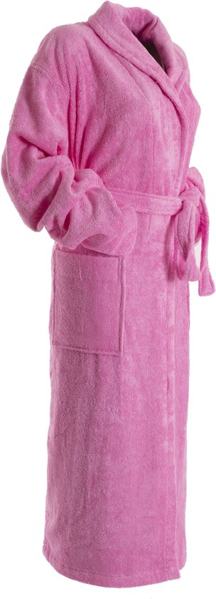 Bamboe sauna badjas - ochtendjas - duster roze - maat L/XL