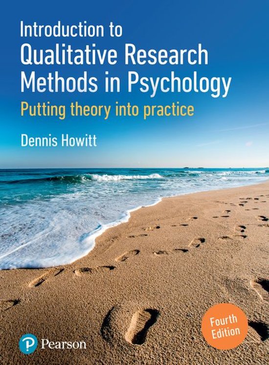 Samenvatting Introduction to Qualitative Research Methods in Psychology -  Methoden van het wetenschappelijk onderzoek deel 2 met inbegrip van medewerking aan onderzoek (P0M25a)