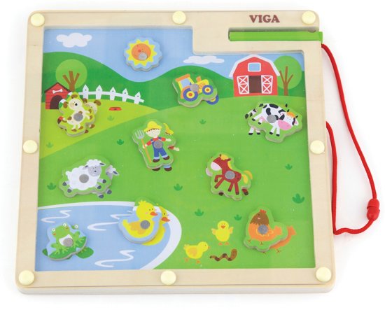 Afbeelding van het spel Viga Toys - Magnetisch Bordspel - Boerderij