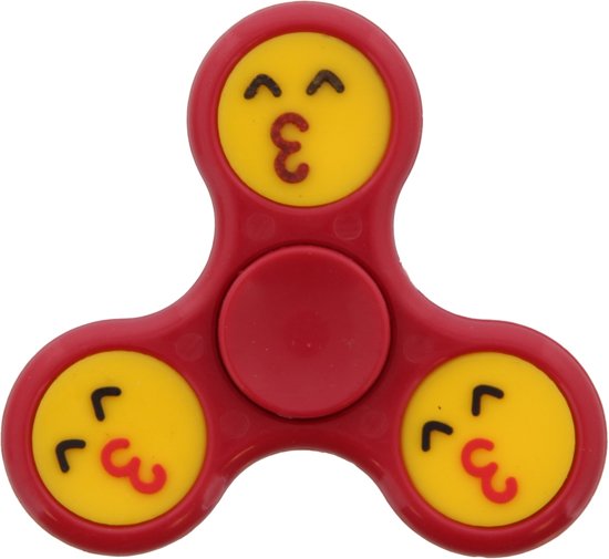 Afbeelding van het spel Rode Fidget spinner met Emoji.