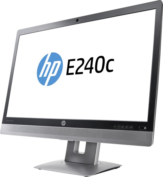 HP EliteDisplay E240c 23.8'' Full HD LED Mat Zwart, Zilver computer monitor