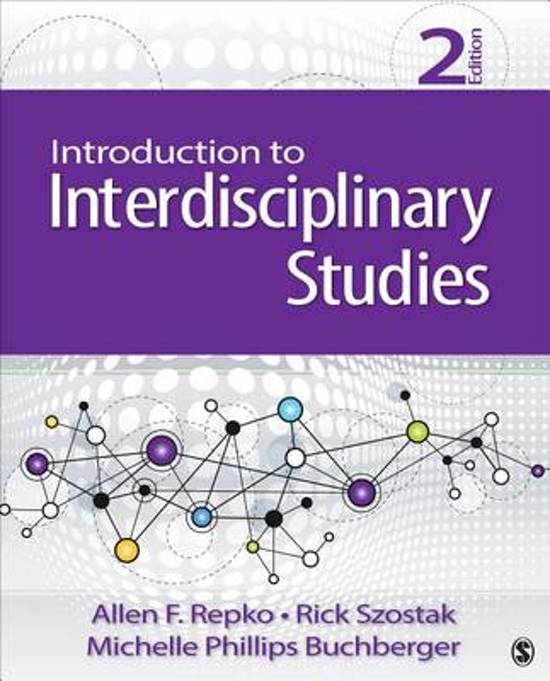 samenvatting introduction to interdisciplinary studies h1 t/m h9