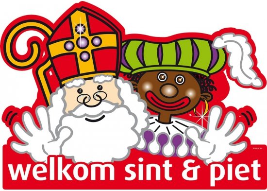 Sinterklaas Welkom Sint en Piet deurbord