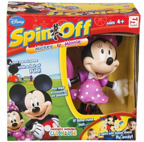 Thumbnail van een extra afbeelding van het spel Minnie Mouse Spin Off Spel inclusief Accessoires | Race tegen de Klok | Draai Spel | Zenuwslopende Spel