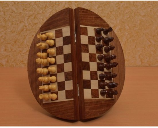 Thumbnail van een extra afbeelding van het spel Compacte schaakset, magnetisch uit Sheesham hout