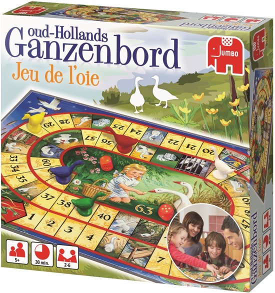 Thumbnail van een extra afbeelding van het spel Jumbo Oud-Hollands Ganzenbord