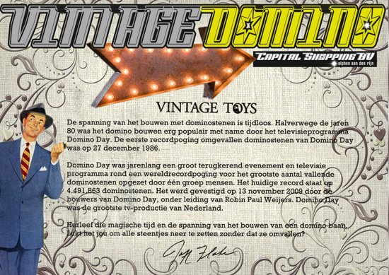 Thumbnail van een extra afbeelding van het spel 400-Delige Nostalgische Domino Express Bouwset