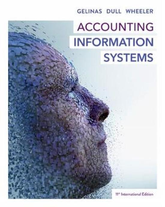 Summary book: Accounting Information Systems [Chapters 1-3, 5, 7-9] (11th ed.) 