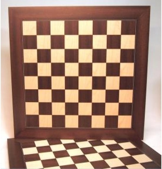 Afbeelding van het spel Schaakbord Mahonie/Ahorn/diagonaal/40mm.38cm