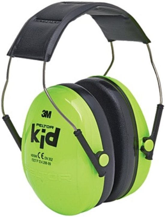 3M Peltor Kid gehoorbescherming voor kinderen - oorkappen groen