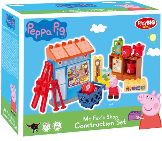 Afbeelding van het spel PlayBIG Bloxx Peppa Pig - Mr. Fox' Winkel