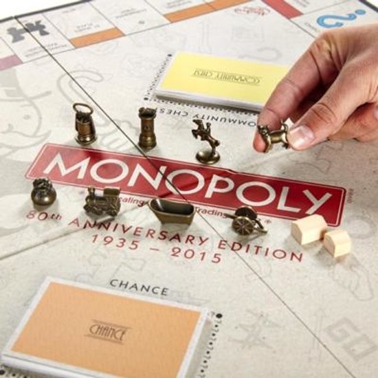 Thumbnail van een extra afbeelding van het spel Monopoly 80ste Verjaardag Editie België - Bordspel