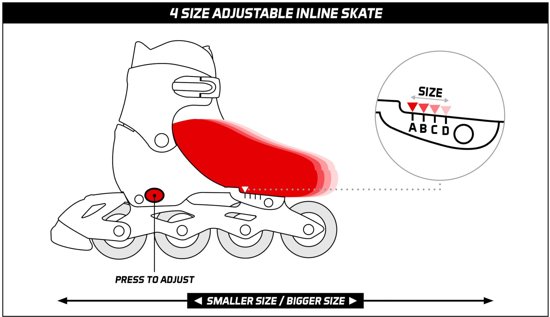 Nijdam Junior Skate/Schaats Combo - Semi-Softboot - Wit - Maat 35-38