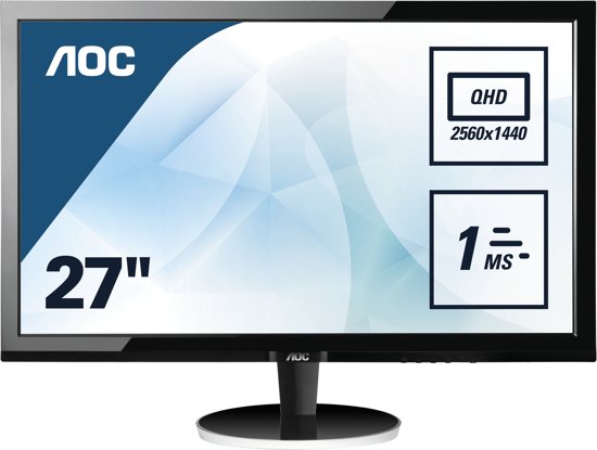 AOC Q2778VQE 27'' Wide Quad HD LED Zwart computer monitor
