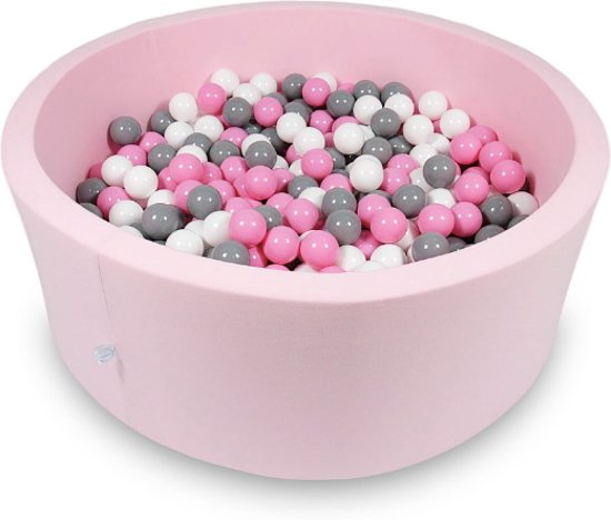 Ballenbak - 500 ballen - 115 x 40 cm - ballenbad - rond roze