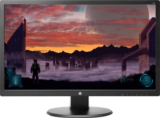 HP X0J60AA 24'' Full HD LED Mat Flat Zwart computer monitor LED display