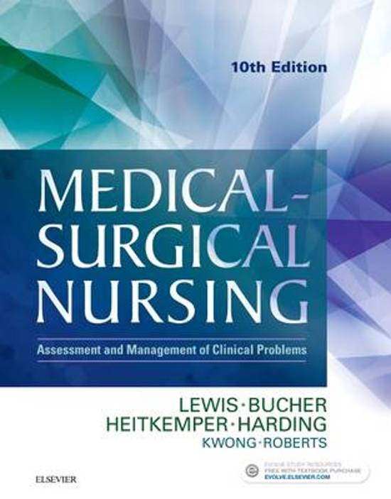  Medical Surgical Nursing Assessment and Management of Clinical Problems 10th edition Lewis Test Bank.