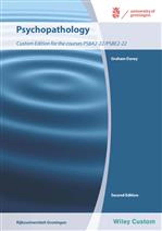 Samenvatting Custom Psychopathology, ISBN: 9781119922490  Klinische Psychologie (PSBA2-22)
