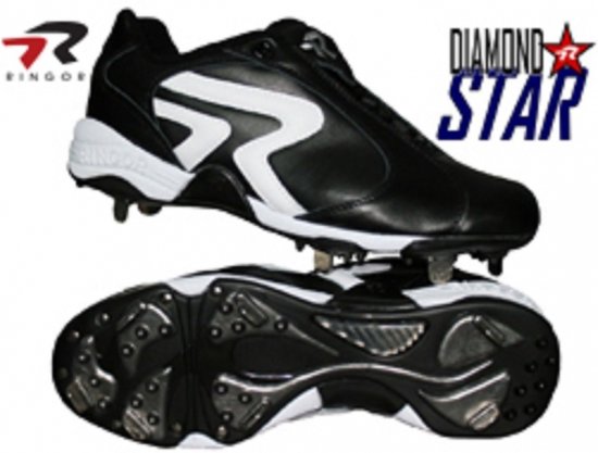 Ringor Diamond Star Metal Softball Schoenen met PTT-neus - Navy - US 10
