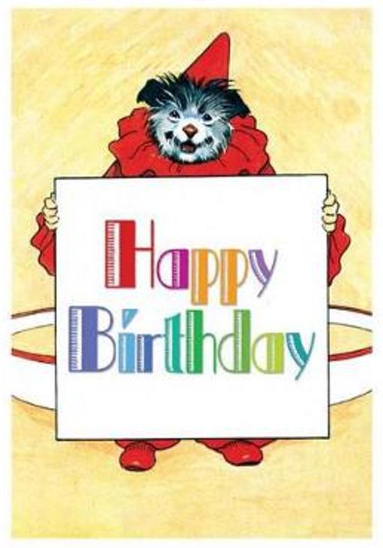 Afbeelding van het spel Circus Dog With Sign Birthday Greeting Cards