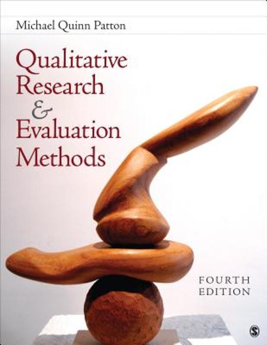 Geleide samenvatting Qualitative research and evaluation methods (Patton, 2015), t/m p. 84 (H1 & H2)