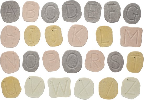 Afbeelding van het spel Voel en schrijf stenen - Grote letters