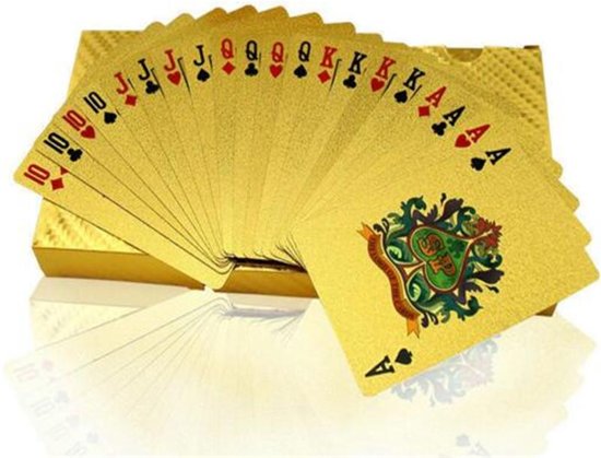 Afbeelding van het spel Luxe Gouden Speelkaarten / Poker kaarten - Geplastificeerd