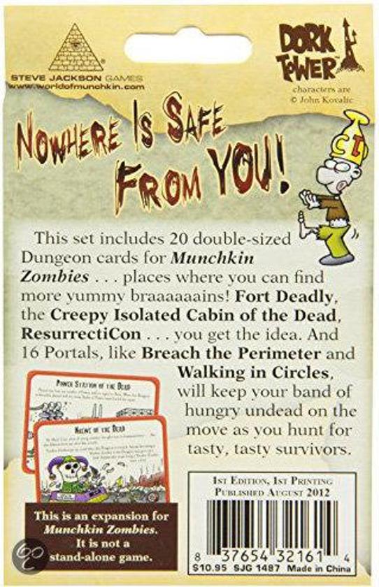 Thumbnail van een extra afbeelding van het spel Munchkin Zombies 3 Hideous Hideouts