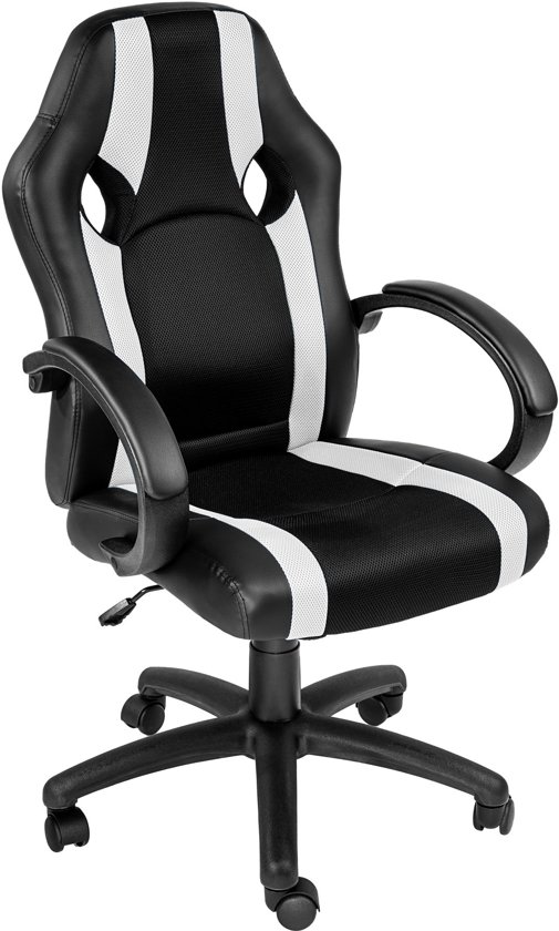 TecTake - bureaustoel Benjamin, zwart-wit, comfortabel - 402155