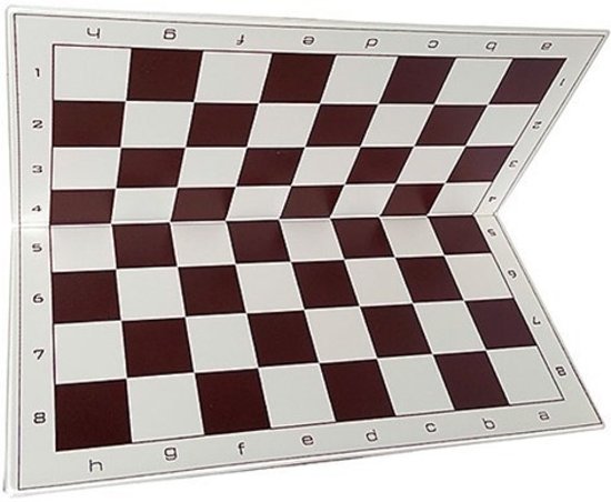 Afbeelding van het spel Schaakbord vinyl vouwb.47 mm.wit/br.45cm