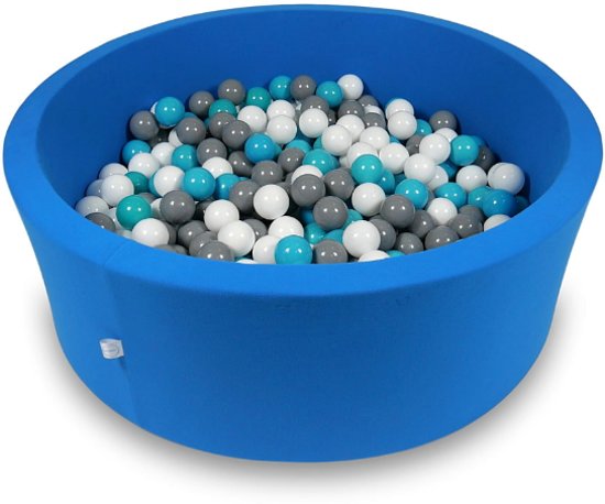 Ballenbak - 500 ballen - 115 x 40 cm - ballenbad - rond blauw