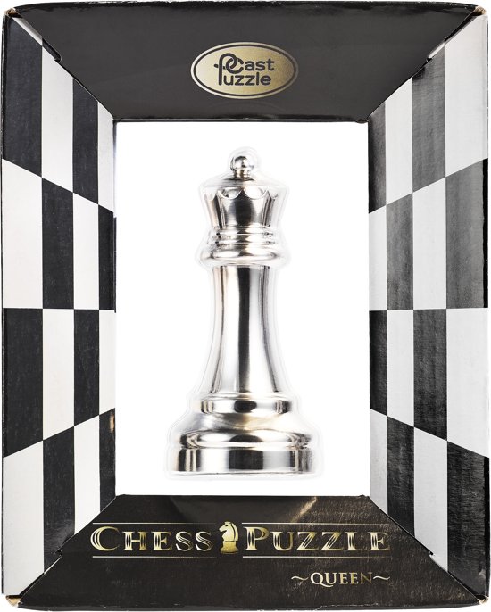 Thumbnail van een extra afbeelding van het spel Cast Chess Puzzle Queen - silver
