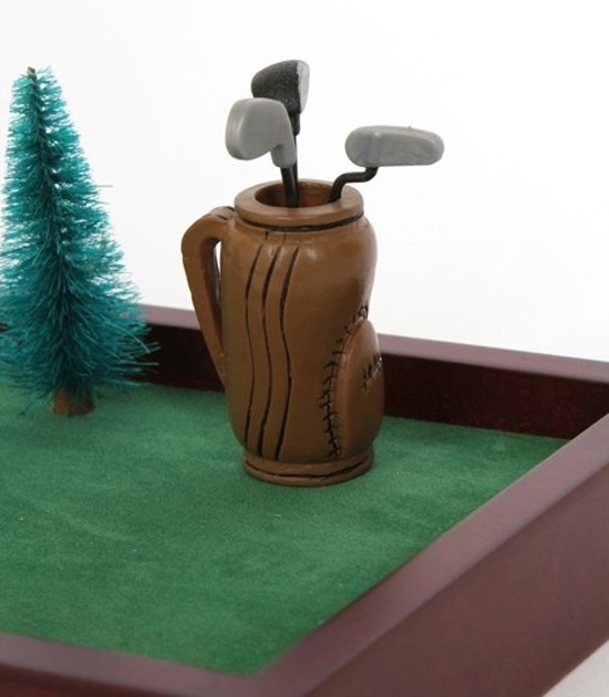 Thumbnail van een extra afbeelding van het spel Small foot Houten tafel golfbaan 13-delig