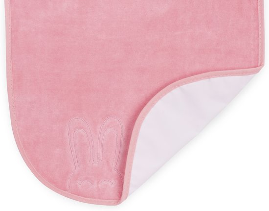 Jollein Sweet bunny slab waterproof velvet terry coral pink