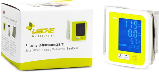 Smart Bluetooth bloeddrukmeter voor de pols met batterij | Apple Health Google Fit | Aritmie-indicatie | Opladen via Micro USB | 60 geheugenlocaties | Gegevensoverdracht naar SwissMed App iOS en Android