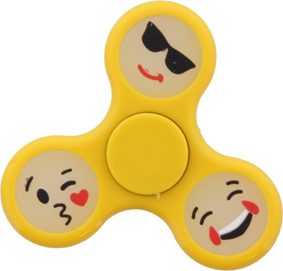 Afbeelding van het spel Gele Fidget spinner met Emoji.