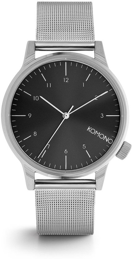 Komono Winston Royale Silver Black Horloge