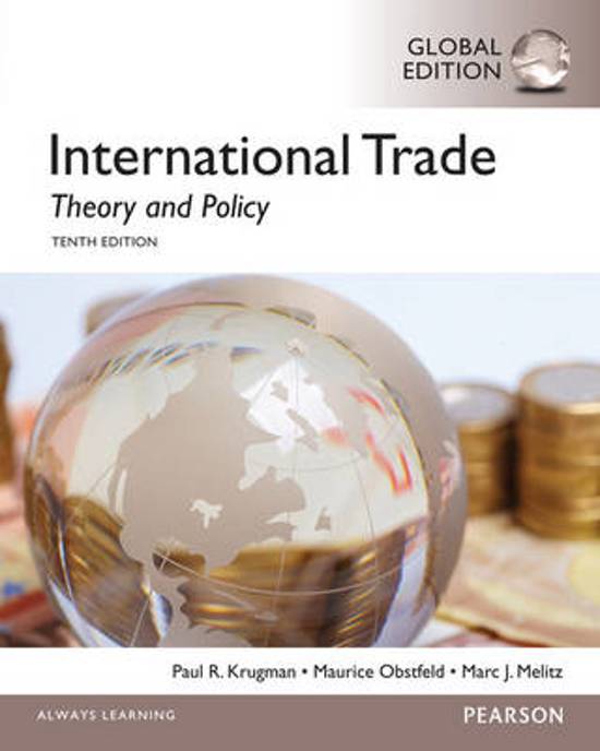 Summary of the book 'International Trade: Theory and Policy' by Krugman, Obstfeld and Melitz