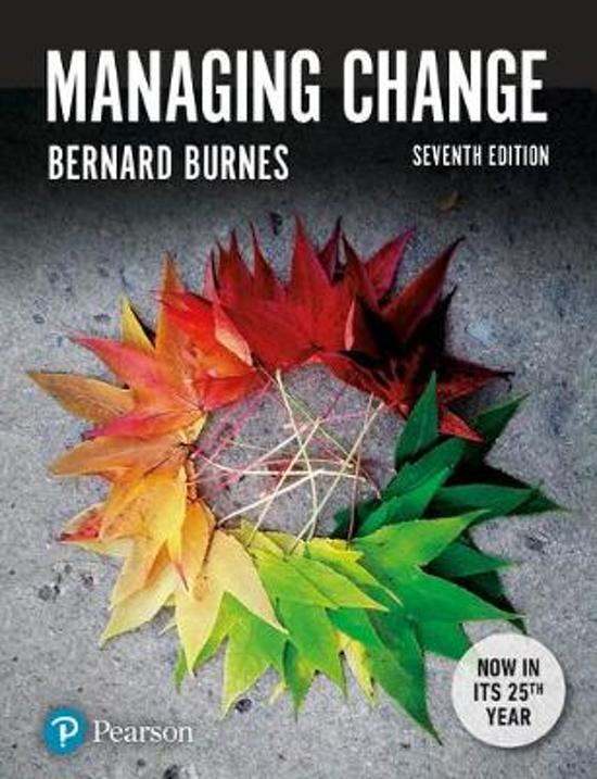 Lecture Notes - Theories and Approaches of Change Management - Extensive overview