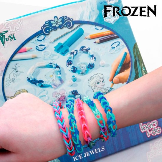 Afbeelding van het spel Rubberen Elastiekjes om Armbanden te Maken met Frozen Kralen