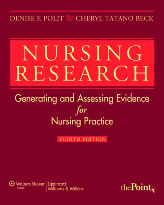 Nursing Research Generating and Assessing Evidence for Nursing Practice 11th Edition Polit Beck Complete Test Bank