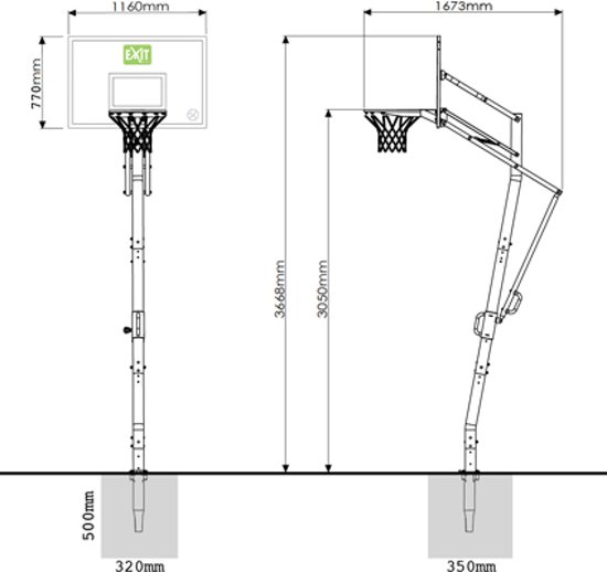 EXIT Galaxy Inground Basketbalring