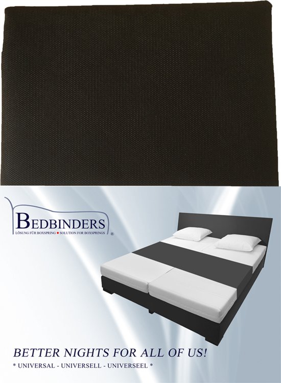 Zwart | Bedbinder Zwart | AllSize | 460cm x 50cm - 299gr | Stopt het Schuiven van uw Matrassen en vermindert de Geul in het Midden van uw Bed