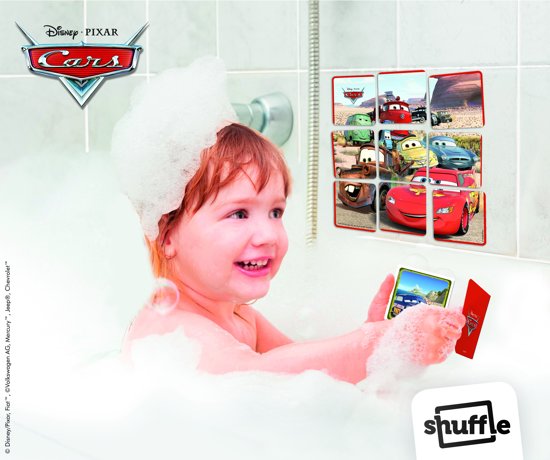 Thumbnail van een extra afbeelding van het spel Shuffle Aqua - Cars - Memo & Puzzel