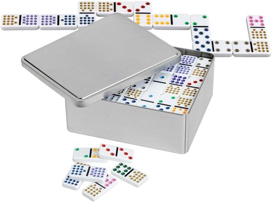 Afbeelding van het spel Domino Dubbel 15 in blik
