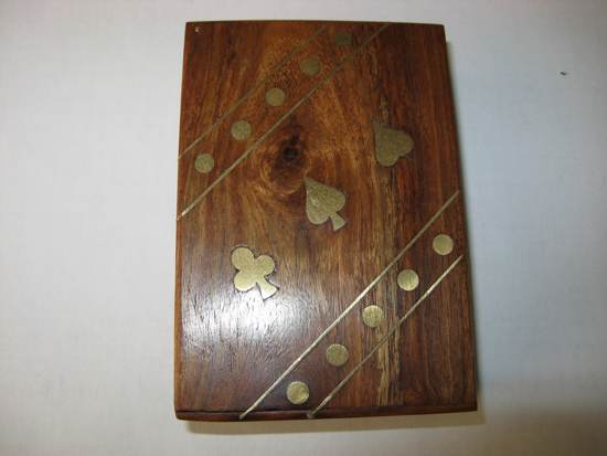 Thumbnail van een extra afbeelding van het spel Speelkaartenbox (hout)