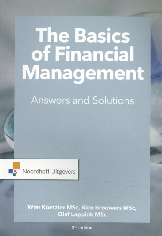 Summary The Basics of Financial Management
