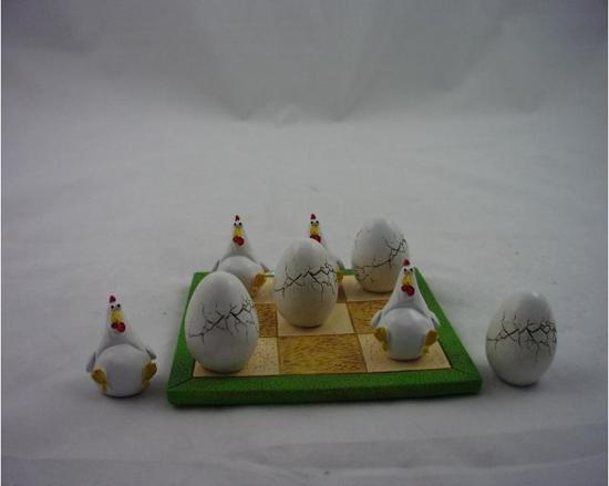Afbeelding van het spel Boter, kaas en eieren - Kip en ei - Wit