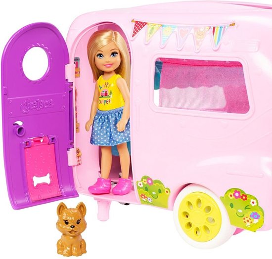 Barbie Chelsea Camper Speelset Met Vele Accessoires - Barbiepop