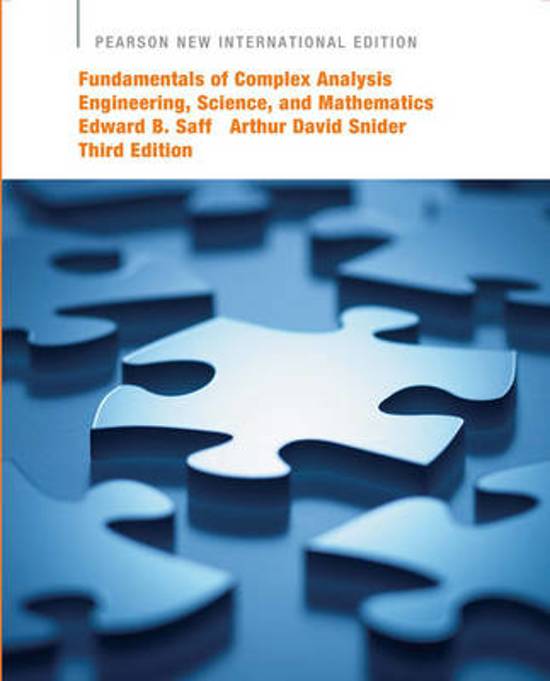 Fundamentals of Complex Analysis  with Applications to Engineering,  Science, and Mathematics: Pearson  International Edition
